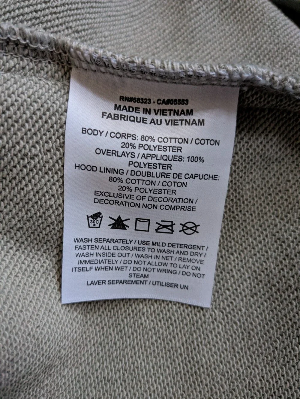 NWT Jordan Brooklyn Hike Mike Oversized Fit Spruce Fog Cotton Full Zip Hoodie S